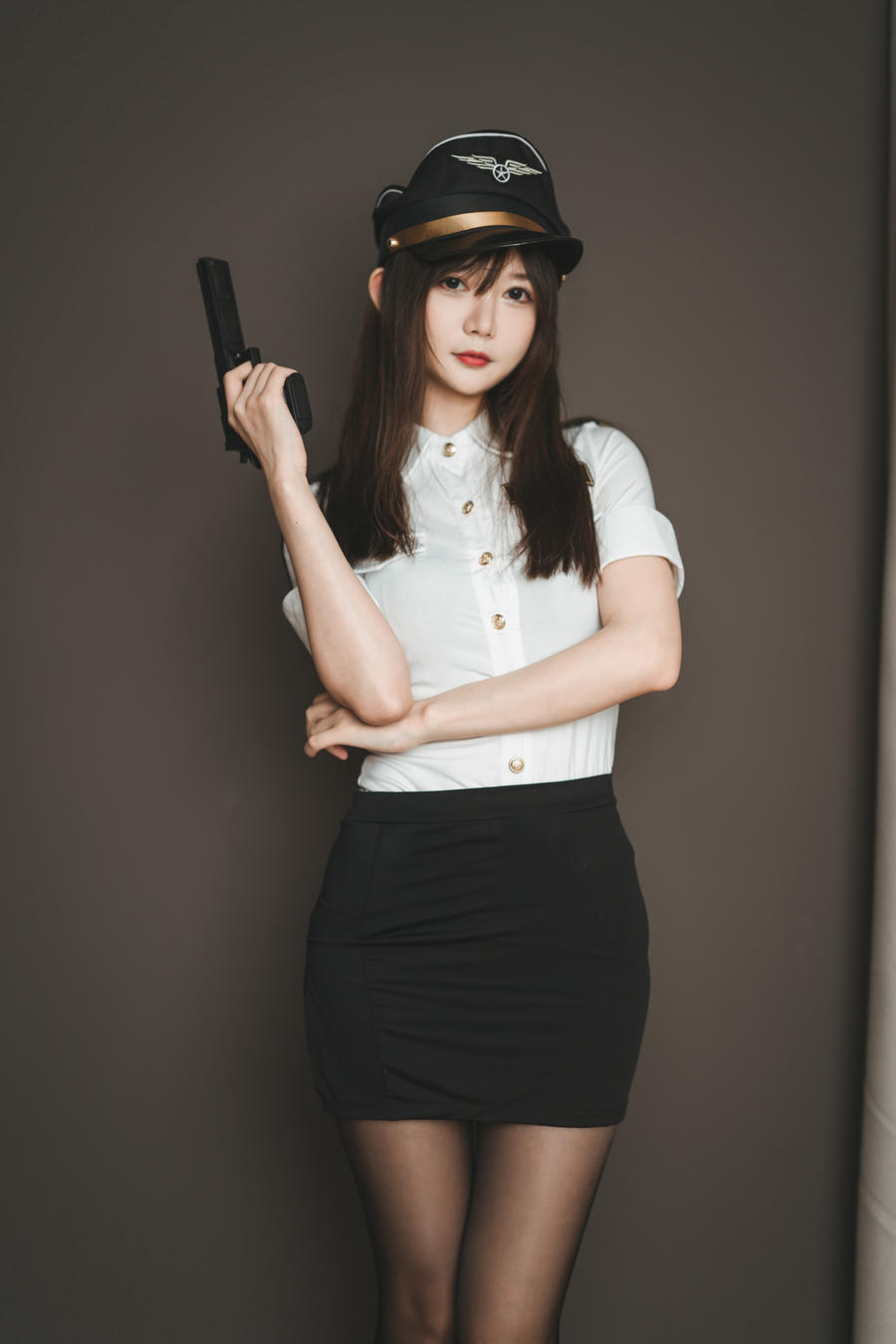 51酱小姐姐《九月制服》：警界魅力再现，让你心跳加速！-绿色萌妹