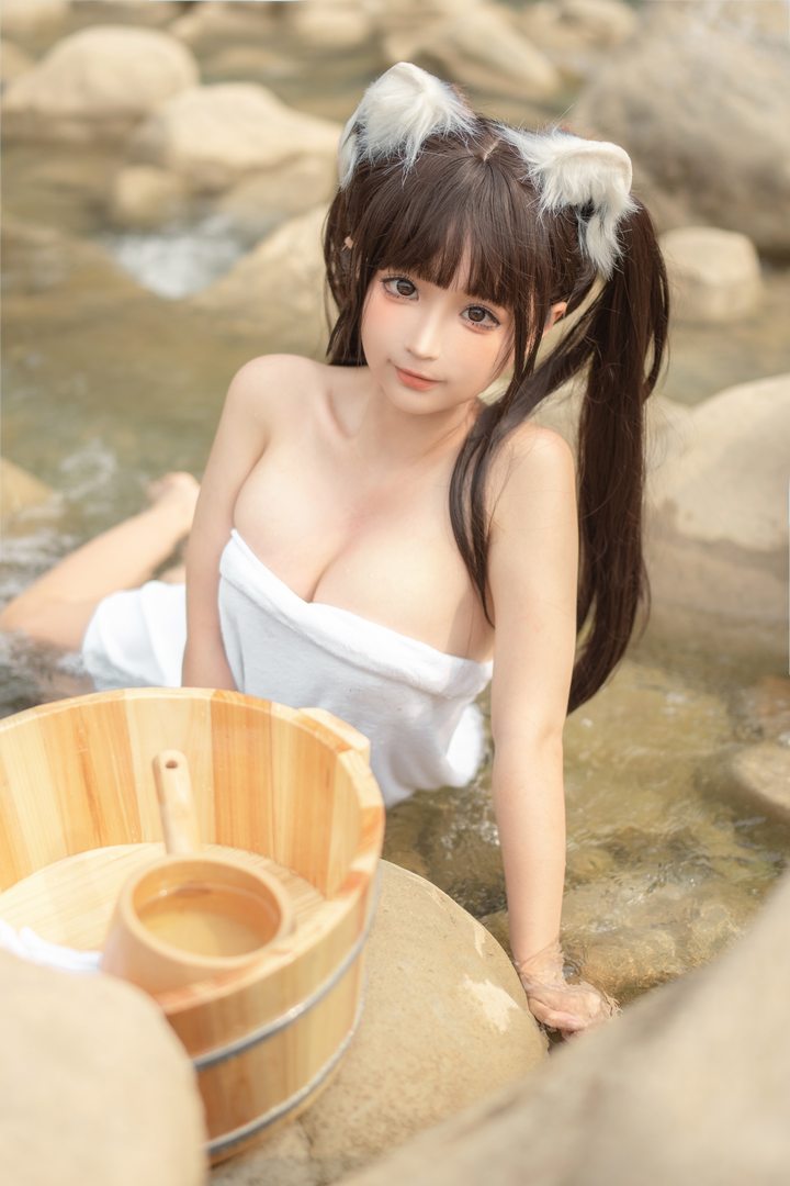 蠢沫沫cos黄豆粉猫娘140图片全集分享 可爱小猫融化了我的少男心-绿色萌妹