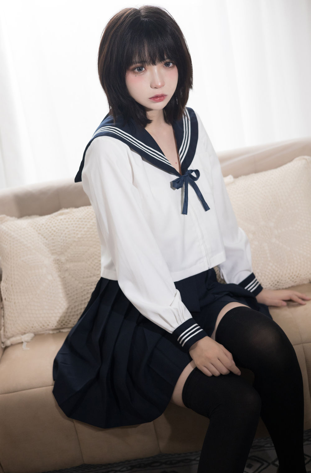 疯猫ss病娇JK：软萌可爱与神秘诱惑的完美结合-绿色萌妹